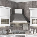 Cappa aspirante angolo BROOKLYN in acciaio inox brunito cm 105x105