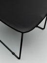 2x Sedia in similpelle e seduta nera 47,5x45,5x89h cm