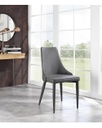 2x Sedia in similpelle grigio scuro Myriam STS