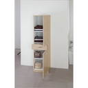 Armadietto Portasciugamani Larice due ante e un cassetto 35x35x h148,5 cm