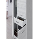 Armadietto da Bagno Grigio tre ante e un cassetto 60x35x 148,5 cm
