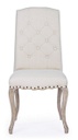 2x Sedia in tessuto imbottito stile classico