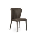 2x Sedia in tessuto marrone viva 1070 58 cm x 56 cm H. 87 cm