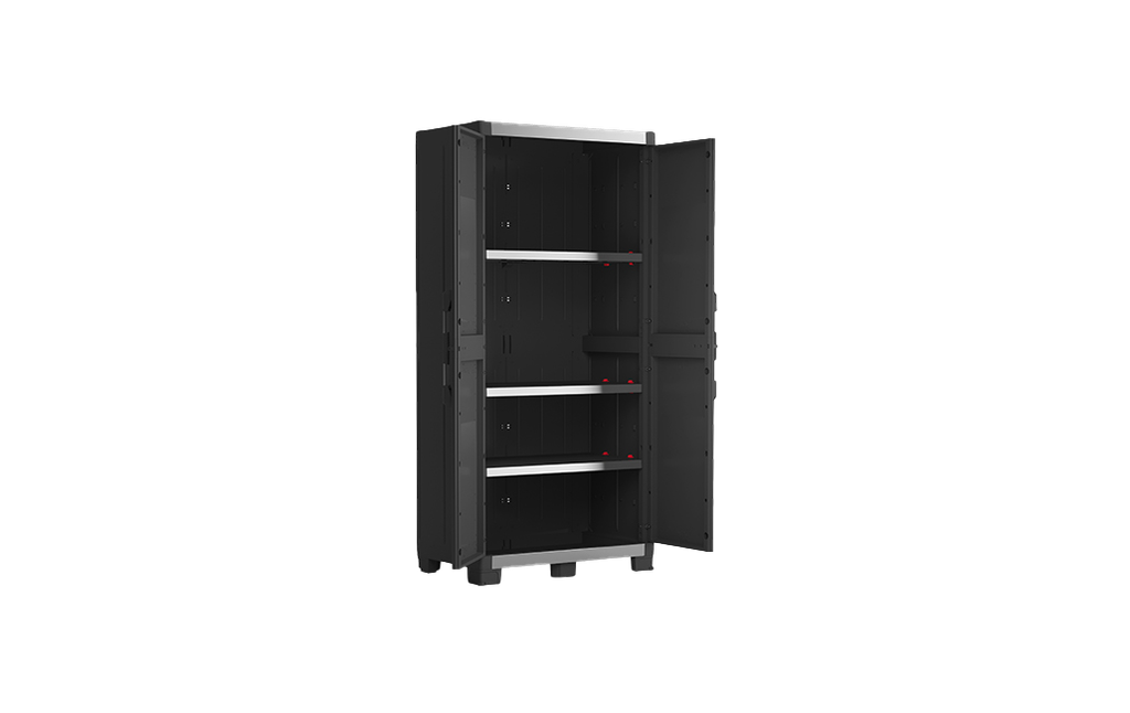 Armadio alto in plastica 3 ripiani rinforzati H188xP54xL89 cm Garage XL (copia)