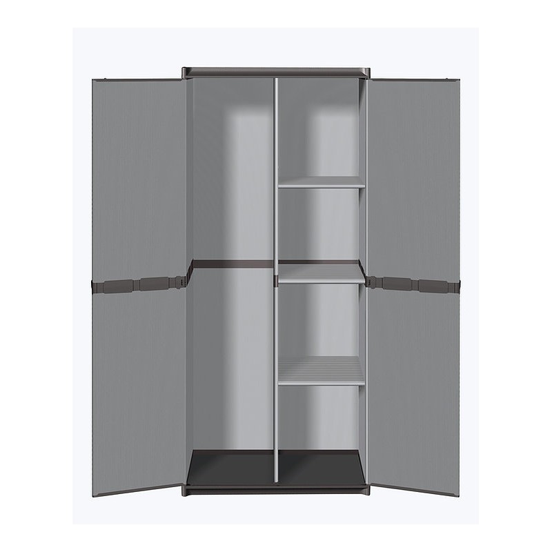Armadio in resina con portascope e ripiani cm 68 x 39.5 x 168 h (copia)