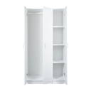 Armadio multiuso 3 ante bianco 90x45x170 cm
