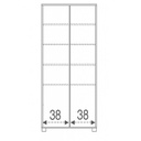 Armadio multiuso due ante scorrevoli con specchio Olmo Chiaro 82x41x h190 cm