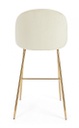 2x Sgabello bar carry bianco in velluto stile atmosphere