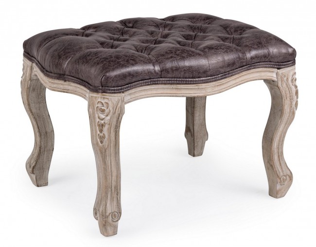 2x Sgabello dark in tessuto stile classico