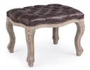 2x Sgabello dark in tessuto stile classico