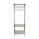 Attaccapanni in acciaio Marrone tre ripiani Marrone MELANIE 55x46x h170 cm