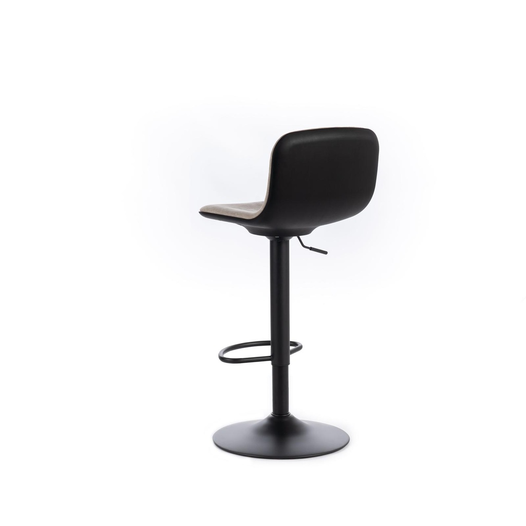 2x Sgabello in microfibra beige con struttura in metallo 39x45x86/102h cm 