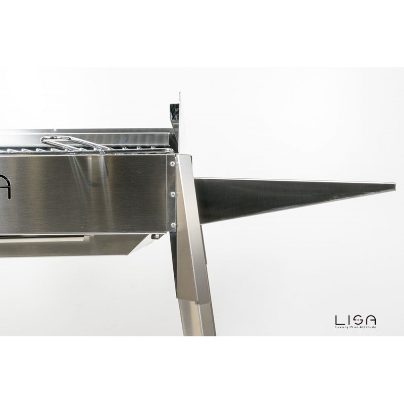 Barbecue Etna mini Acciaio giardino terrazzo cm 102 x 55 x 85 h