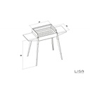 Barbecue Etna mini Acciaio giardino terrazzo cm 102 x 55 x 85 h