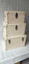 Baule ecopelle 1-3 crema cm 80x50h30