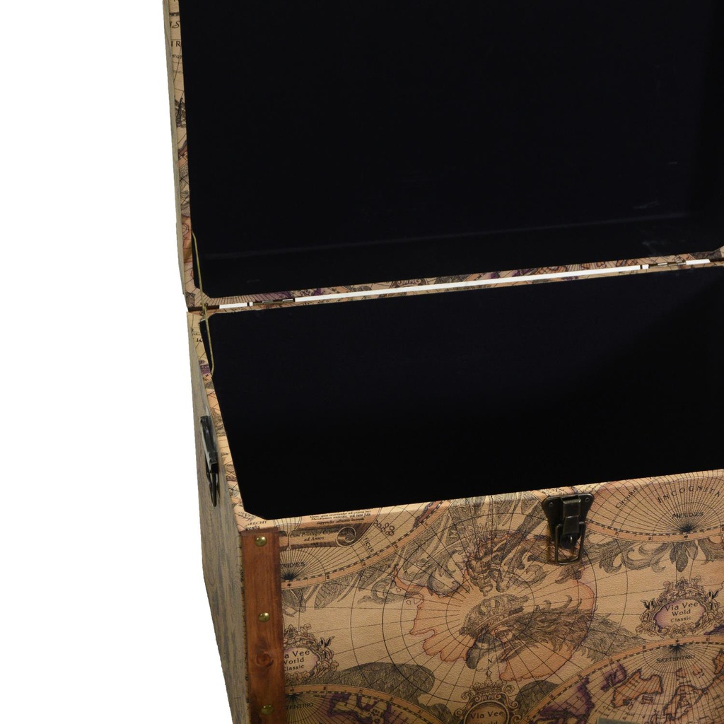 Baule ecopelle 1-3 marrone rettangolarecm 60x40h42