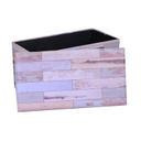 Baule ecopelle azzurro rettangolare cm 76x40h41