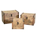 Baule ecopelle 1-3 marrone rettangolarecm 60x40h42