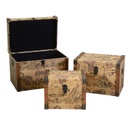 Baule ecopelle 1-3 marrone rettangolarecm 60x40h42