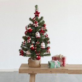 Albero di Natale con decori inclusi cm 75 h