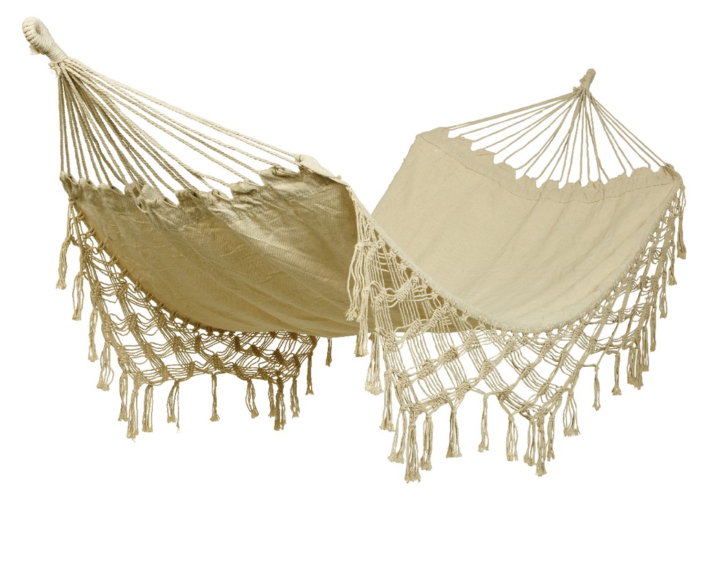 Amaca in poliestere e cotone per esterno crema 100x290 cm