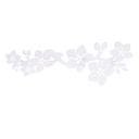 Appendino metallo 4 posti fiori bianco cm 60x20