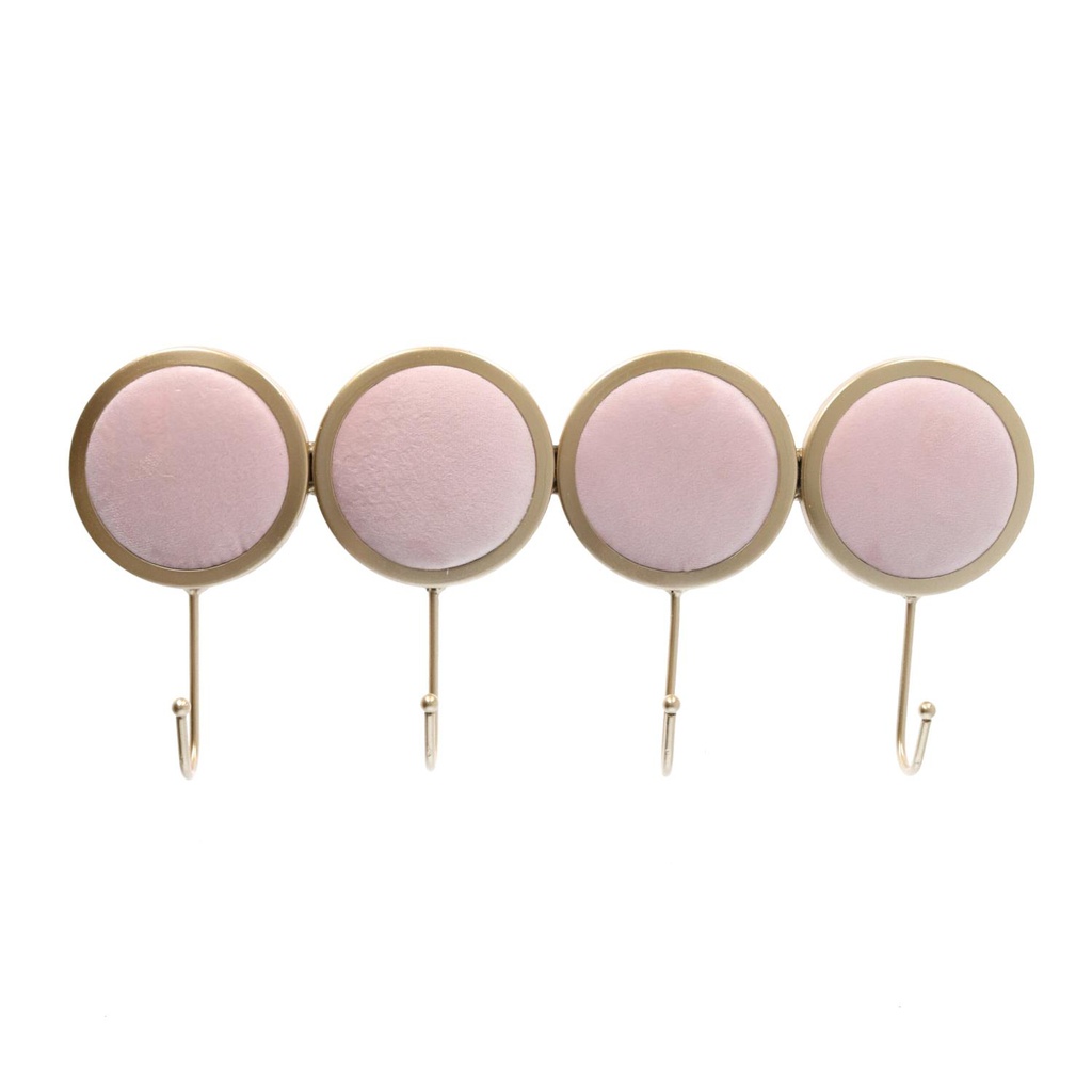 Appendino metallo 4 posti rosa cm 41x18