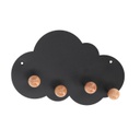 Appendino metallo nero nuvola 3 posti cm 23x4x14