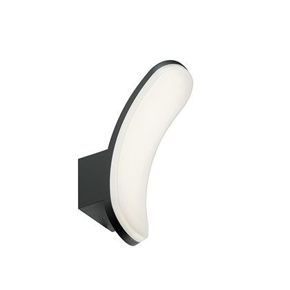 Applique 12W Led 4000K  linea virgola  grafite