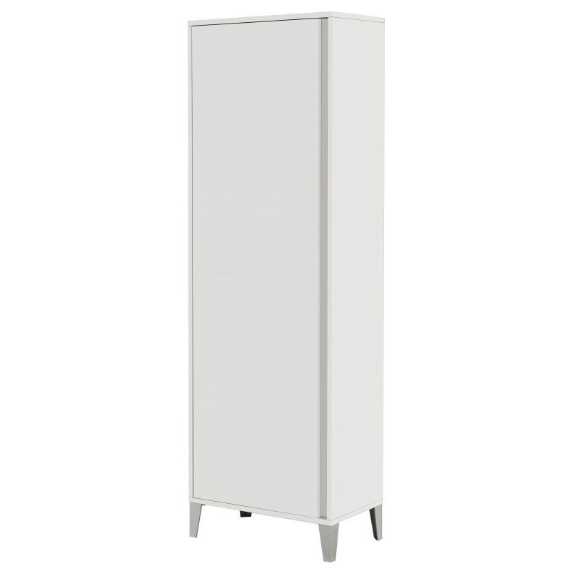 Armadietto Portascopa Laccato Bianco 60x35x h170cm
