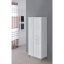 Armadietto da Bagno Grigio tre ante e un cassetto 60x35x 148,5 cm