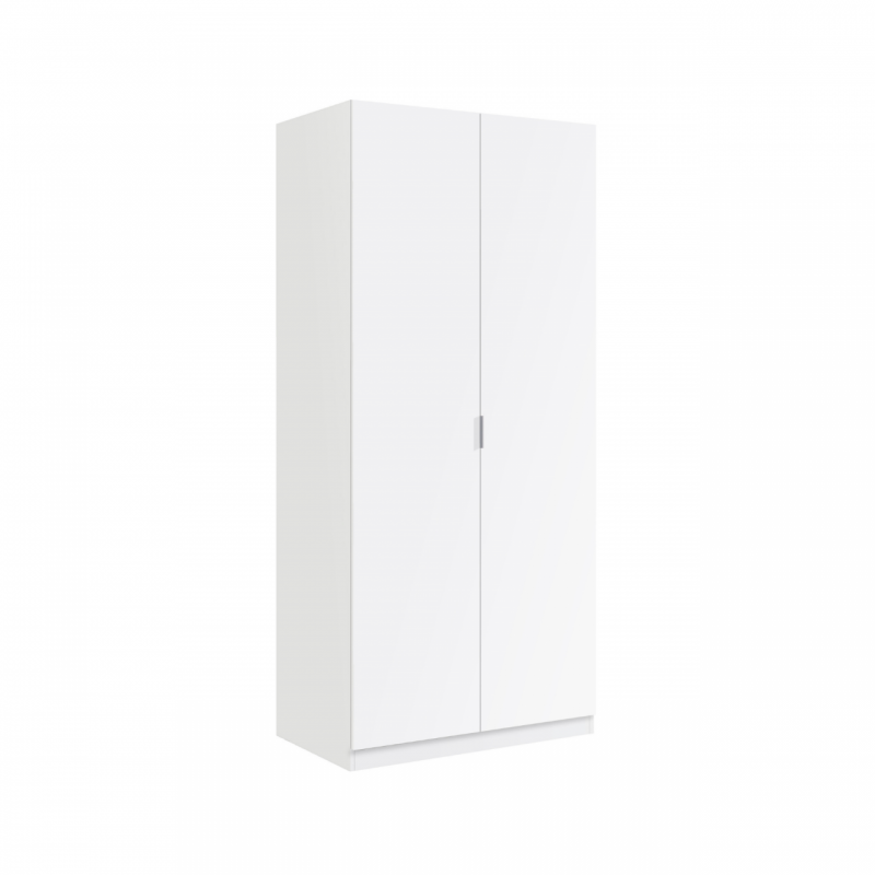 Armadio 2 Ante 2 Cassetti Cm. 81 x 52 x 180h Bianco