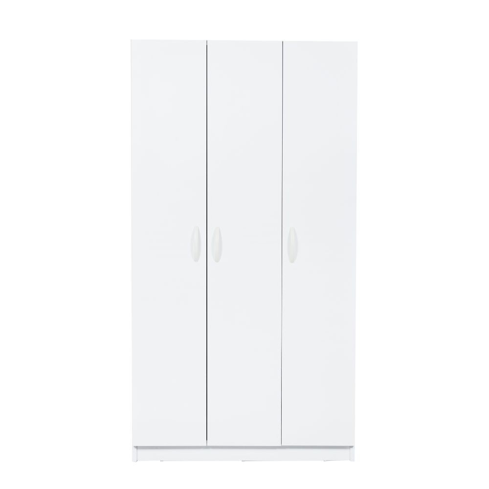 Armadio multiuso 3 ante bianco 90x45x170 cm