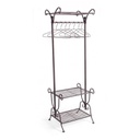 Attaccapanni in acciaio Marrone tre ripiani Marrone MELANIE 55x46x h170 cm