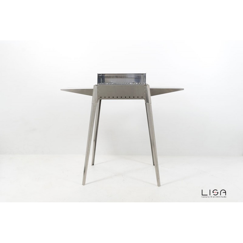 Barbecue Etna mini Acciaio giardino terrazzo cm 102 x 55 x 85 h