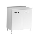 Base per cucina Bianco Frassinato 2 ante Cm 80x50xH 85 Iperbriko