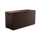 Baule in resina con finitura intreccio mesh EMILY marrone  118x45xh.57 cm