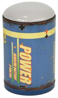 Bidone cilindrico blu power h-4742 Ø cm. 35 h 55