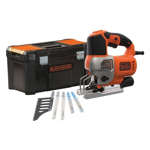 Black &amp; Decker con valigetta e 5 lame Seghetto alternativo