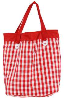 Borsa spesa a quadri rossi jm-1678 cm. 40 x 11,5 h 33