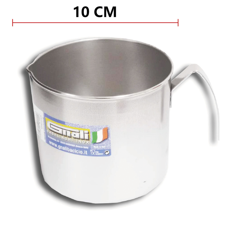 Bricco In Acciaio Inox Con Bordo D.10 Cm 