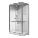 Cabina doccia multifunzione 1 anta scorrevole 1 fissa 80x120 cm