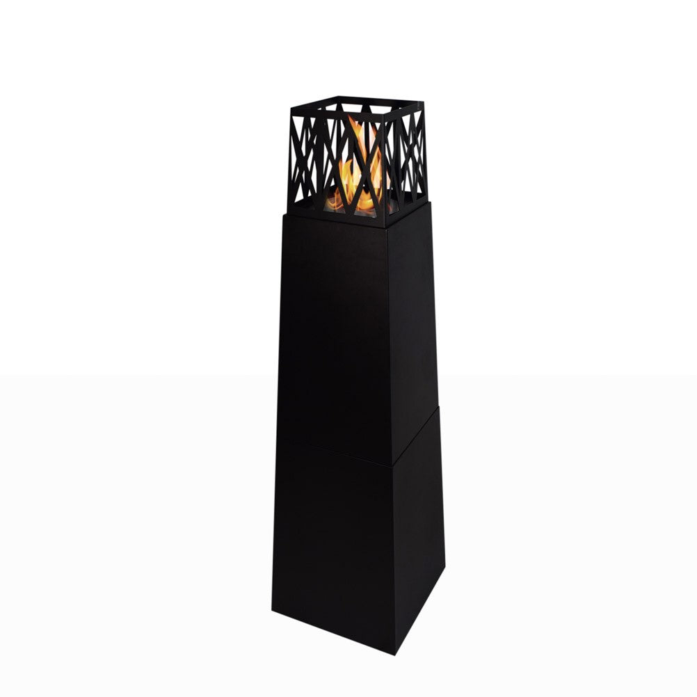 Camino a Bioetanolo da Giardino per Esterno Vulcano Nero 40x40x145