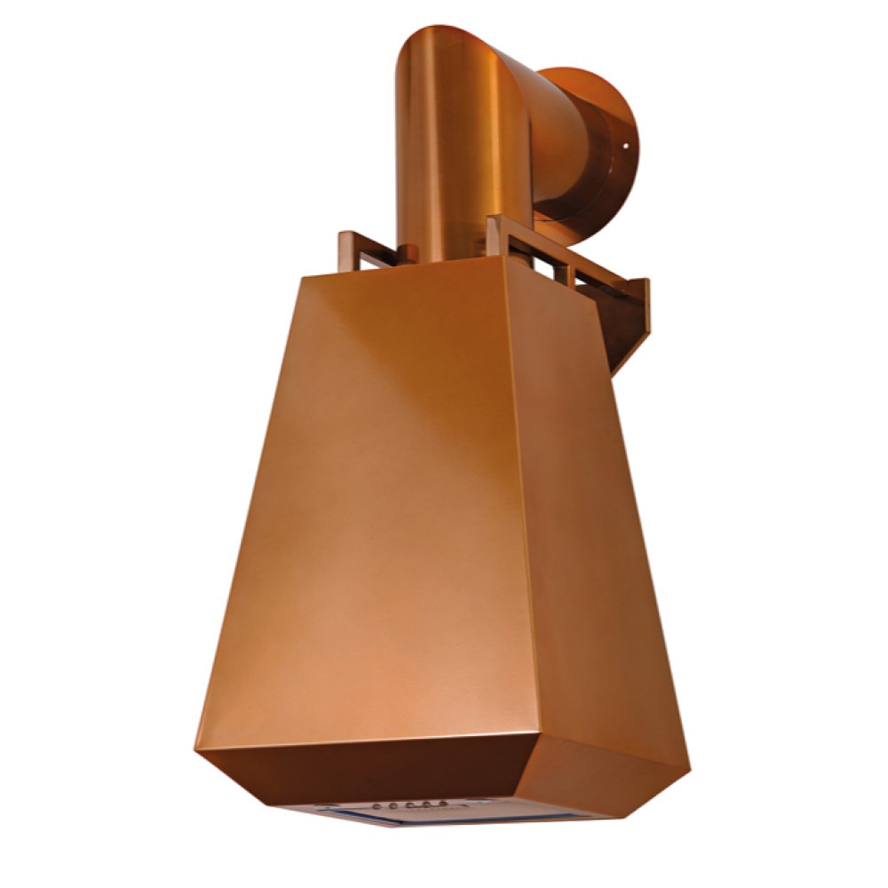 Cappa aspirante DIAMOND in acciaio inox rame specchiato cm 50