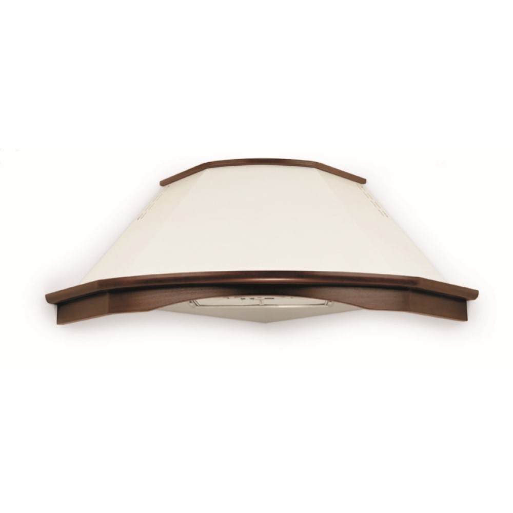 Cappa cucina angolo rustica BELLA con cornice in legno cm 103