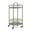 Carrello per bottiglie in acciaio Verde