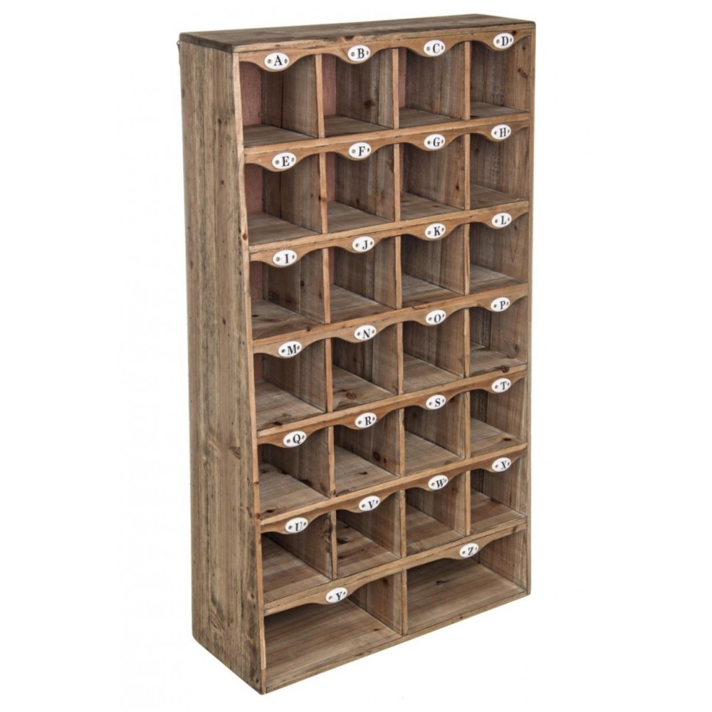 Casellario OFFICINA in legno di pino 85h cm