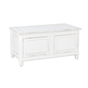 Cassapanca rustica Colette in legno nobilitato bianco