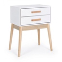 Cassettiera ORDINARY bianca 2 cassetti 58h cm