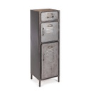 Cassettiera Store 2 ante e 1 cassetto stile industriale cm 109h
